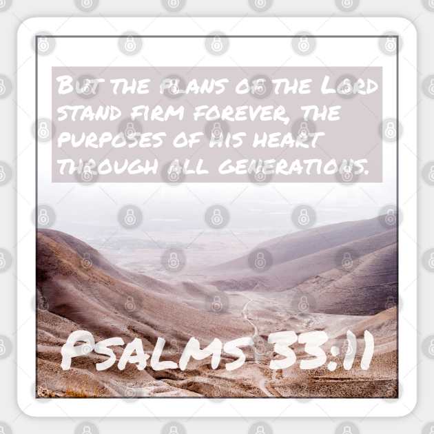 Psalms 33:11 Sticker by Bible Verses by Deb